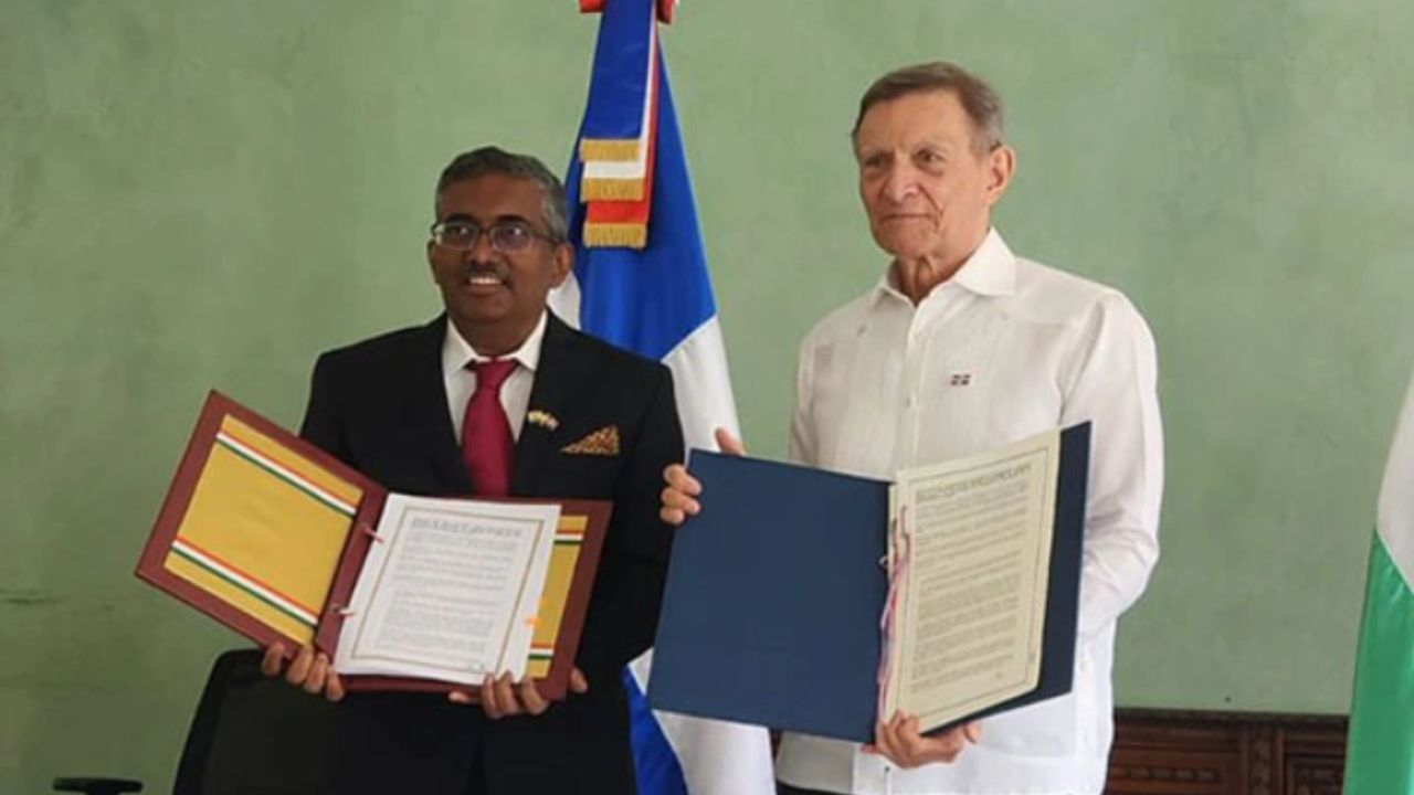 Usthadian Academy  / India And Dominican Republic Sign Protocol To Establish Joint Economic And Trade Committee